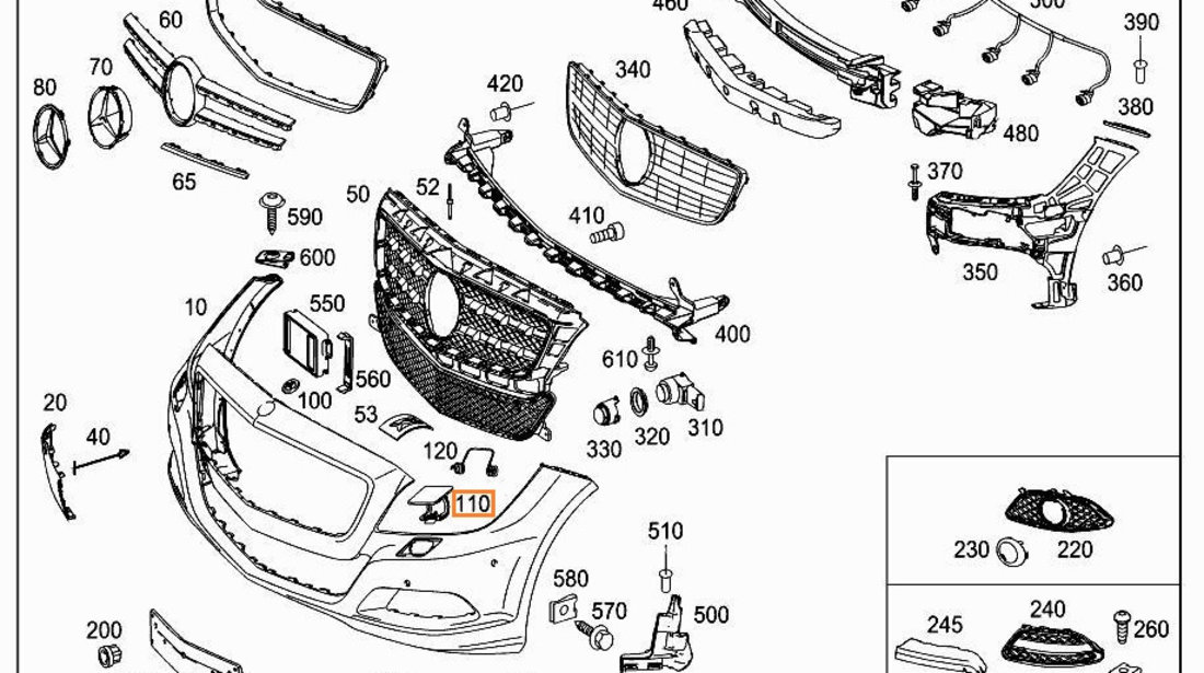 Capac Spalator Far Dreapta Oe Mercedes-Benz CLS-Class C218 2010→ AMG A21888005059999