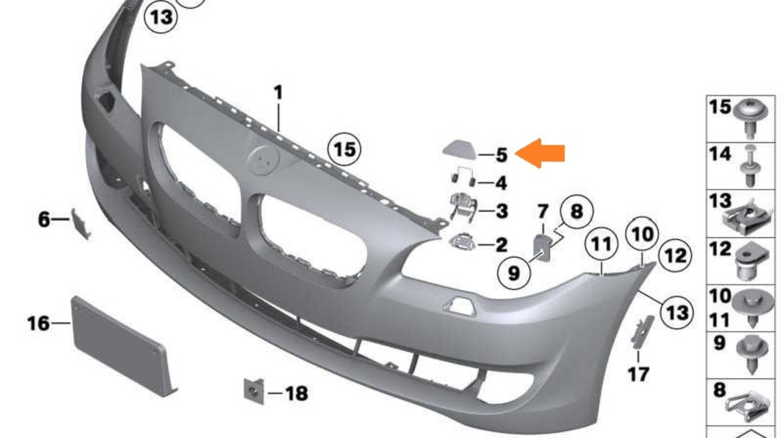 Capac Spalator Far Stanga Am Bmw Seria 5 F10 2009-2013 51117246869