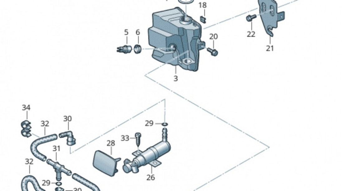 Capac Spalator Far Stanga Oe Volkswagen Passat B6 2005-2011 3C0955109CGRU