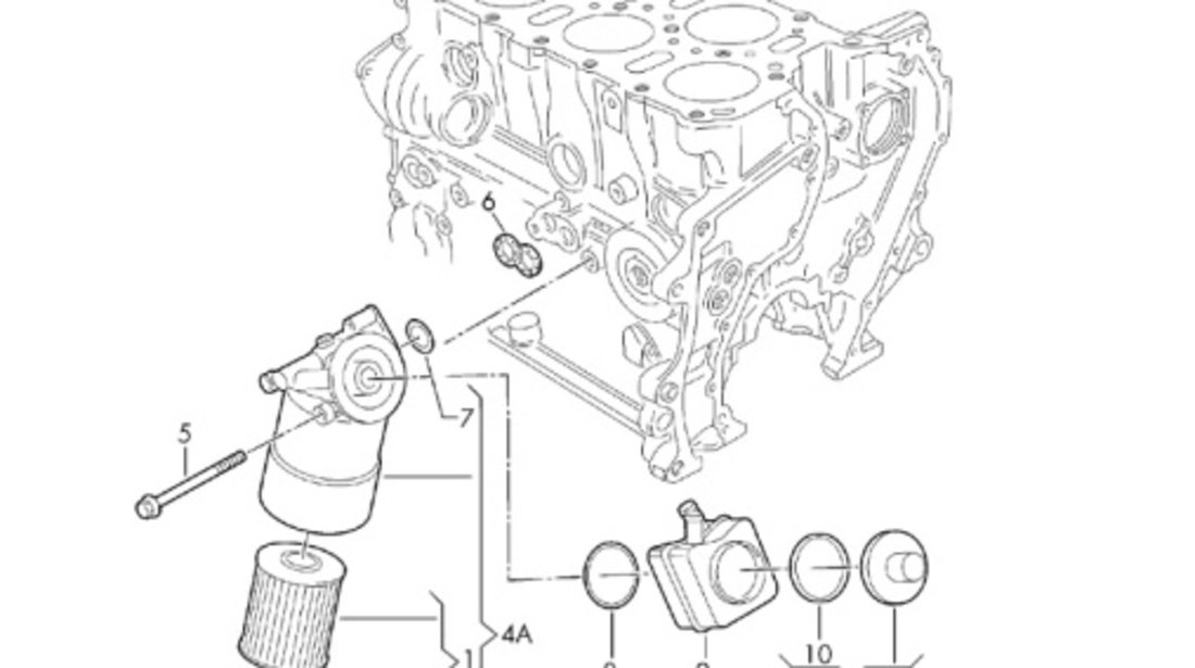 Capac surub termoflot Volkswagen Sharan (7M2) 2005 1.9 TDI OEM 038117061