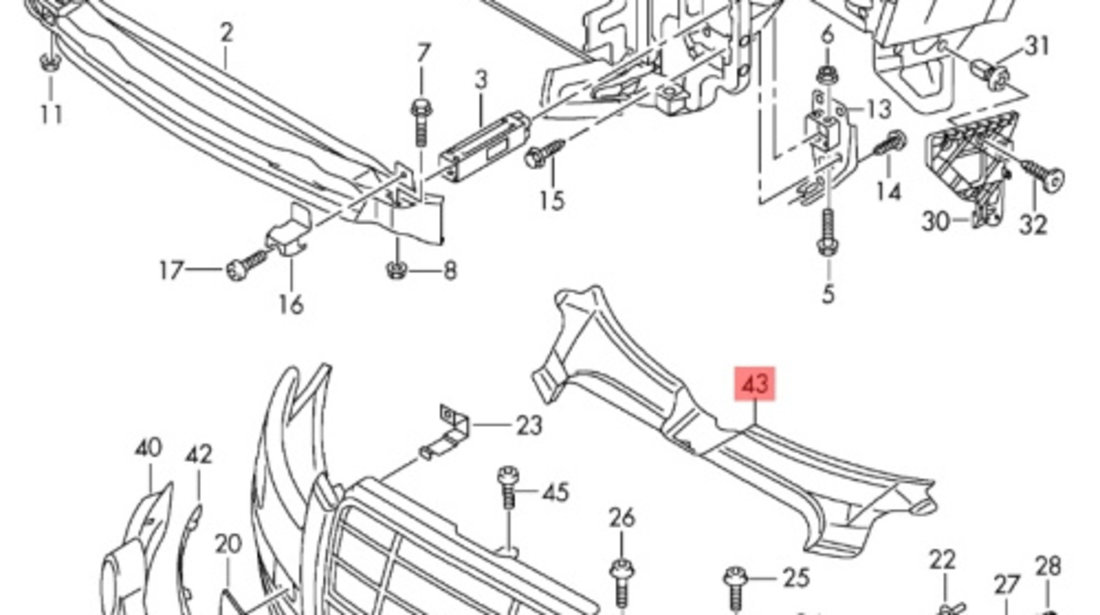 Capac trager Audi A6 4F (C6) Sedan 2009 3.0 TDI OEM 4F0807081