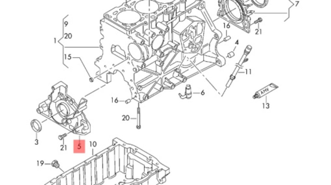 Capac vibrochen Audi A4 B8 (8K) Avant 2011 2.0 TDI OEM 03G103153B