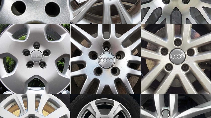 Capace Audi A3 A4 A5 A6 A8 Q3 Q5 Q7 - Jante 15 16 17 18 19 – gri / negre
