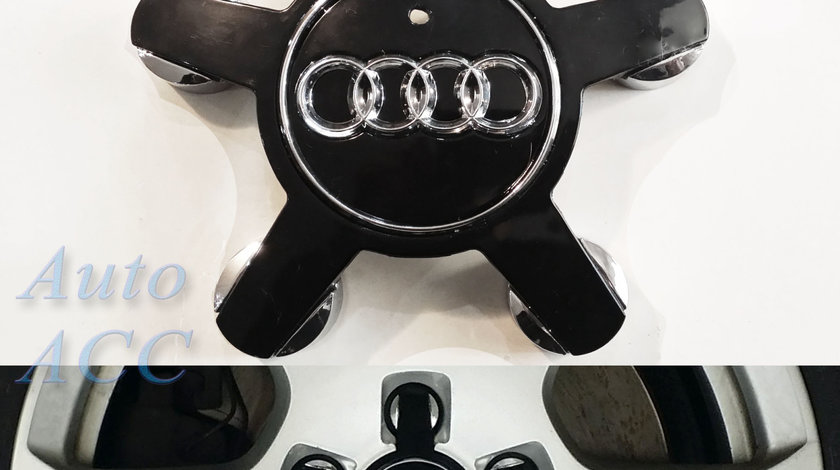 Capace jante aliaj Audi A4 A5 A6 A8 - 4FO 601 165 N – negre - tip gheara / stea