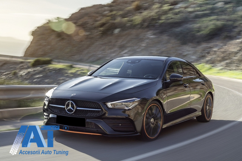 Capace Oglinzi compatibil cu Mercedes A-Class W177 (05.2018-up) V177 (09.2018-up) CLA C118 Coupe (05.2019-up) CLA X118 Shooting Brake (09.2019-up) Night Package Look