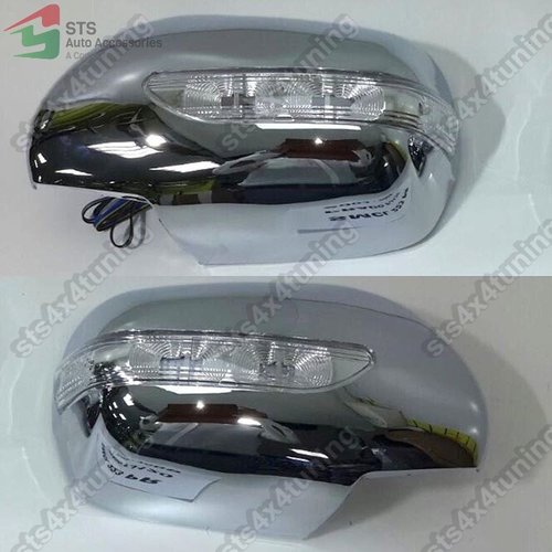 CAPACE OGLINZI CROMATE CU SEMNALIZARE LED TOYOTA LAND CRUISER PRADO FJ120 2003-2009