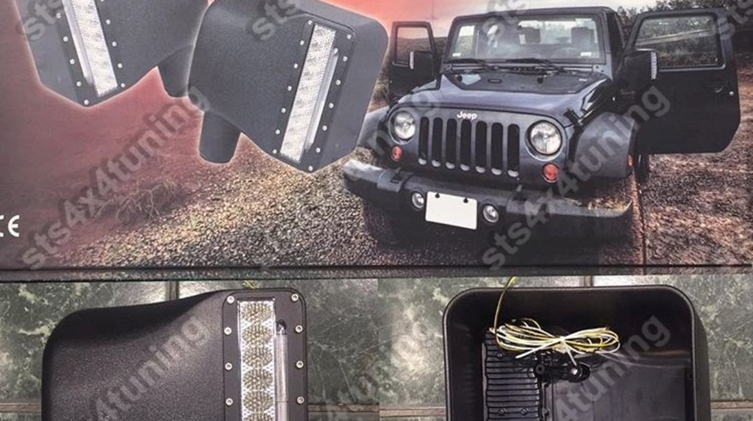 CAPACE OGLINZI CU LED JEEP WRANGLER JK 2007-2017 [OFF-ROAD DESIGN]