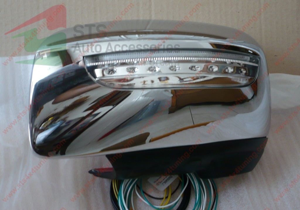 CAPACE OGLINZI DIN CROM TOYOTA HILUX VIGO 2005-2011 CU LED [V2]