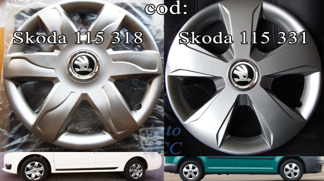 Capace roti 15 sigla noua Skoda Octavia Fabia Rapid Roomster Citigo – Imitatie jante aliaj