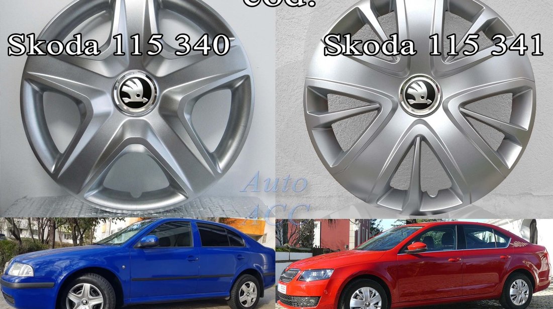 Capace roti 15 sigla noua Skoda Octavia Fabia Rapid Roomster Citigo – Imitatie jante aliaj