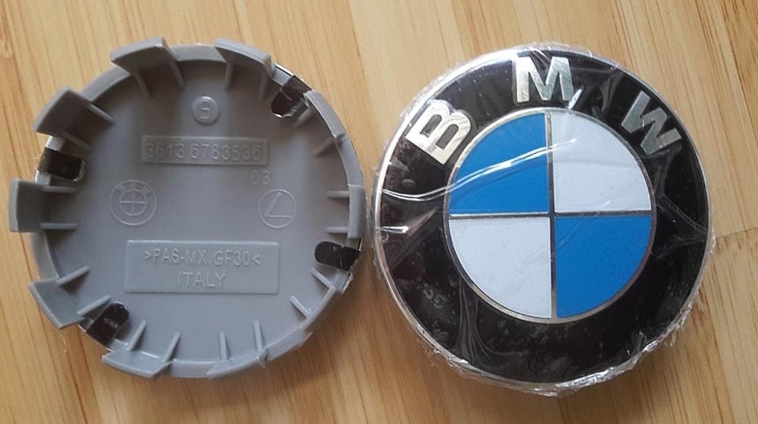 Capacele centrale NOI ORIGINALE pentru jante aliaj BMW 68 mm cu 10 picioruse