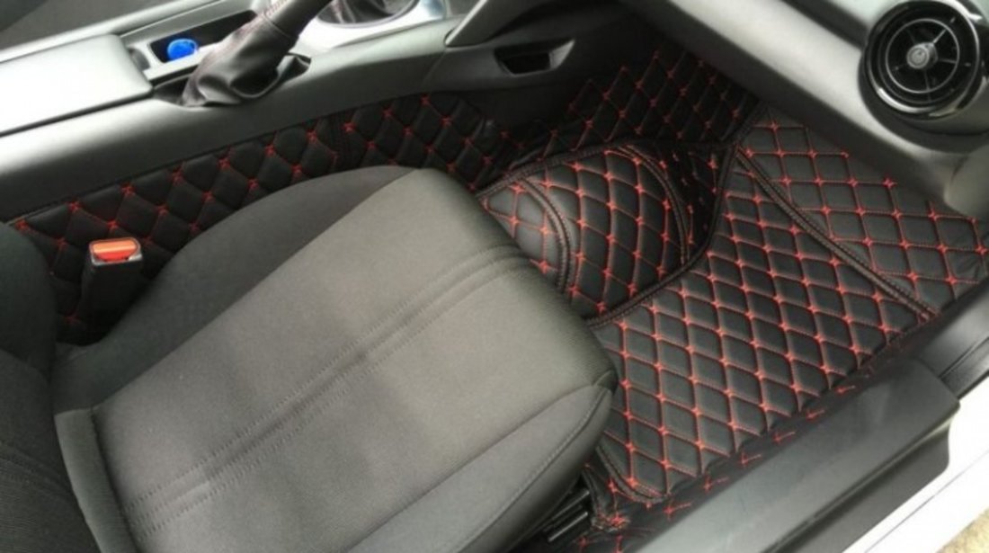 Capitonaj Interior Premium Diamond Mats Negru + Cusatura Negru