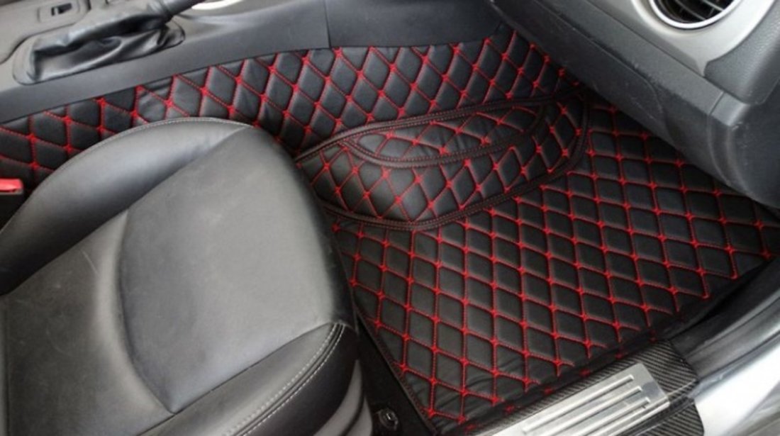 Capitonaj Interior Premium Diamond Mats Negru + Cusatura Negru