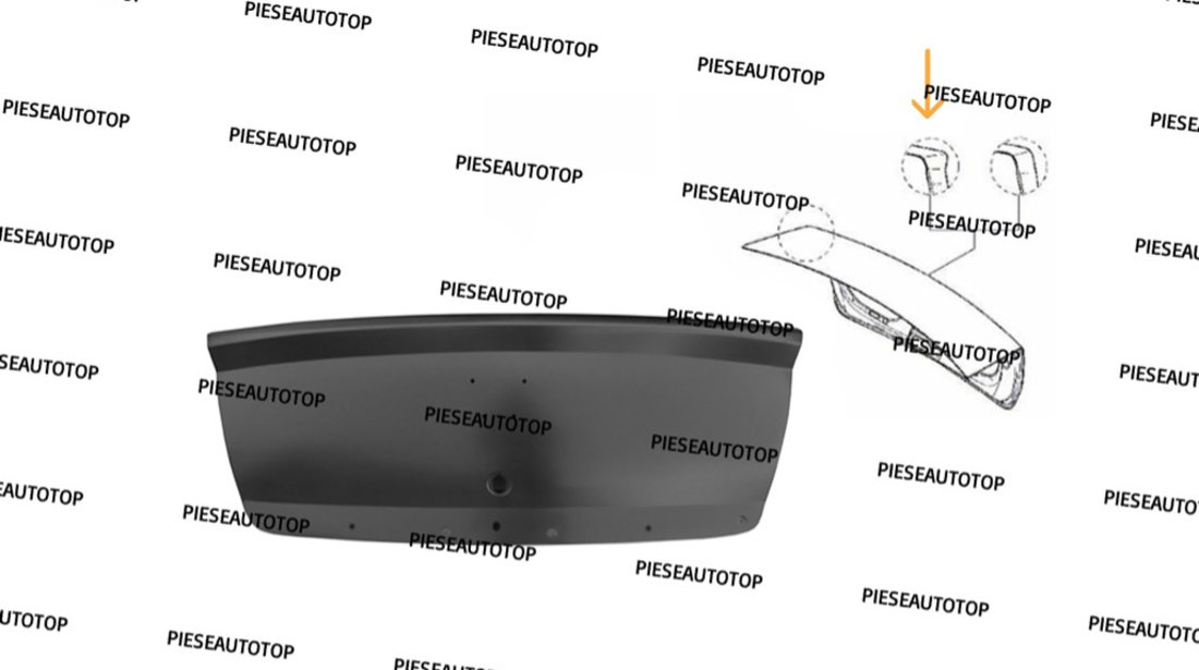 Capota spate portbagaj Dacia Logan Facelift 2008-2012 NOUA 901006731R OE (CU LOCAS ORNAMENT CROMAT)
