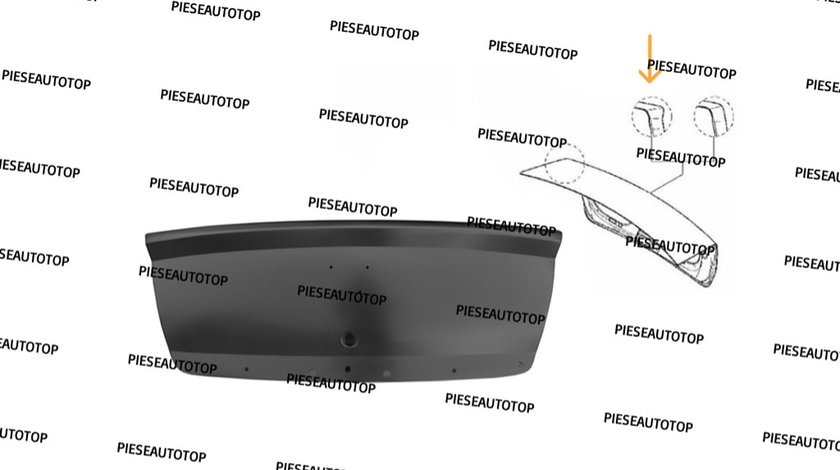 Capota spate portbagaj Dacia Logan Facelift 2008-2012 NOUA 901006731R OE (CU LOCAS ORNAMENT CROMAT)