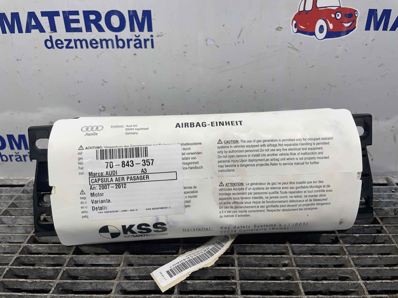 CAPSULA AER PASAGER AUDI A3 - - (2007 2012)