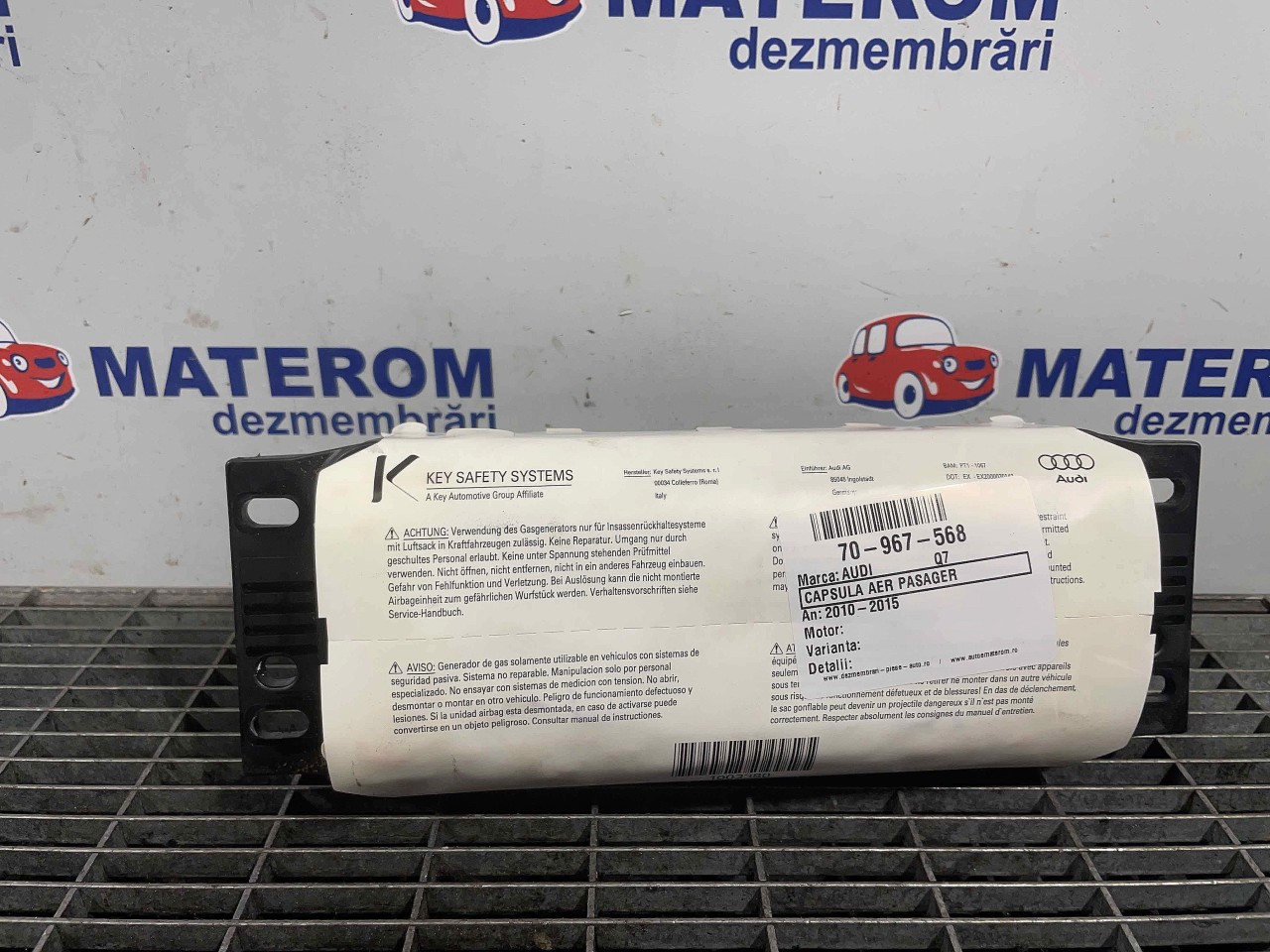 CAPSULA AER PASAGER AUDI Q7 - - (2010 2015)