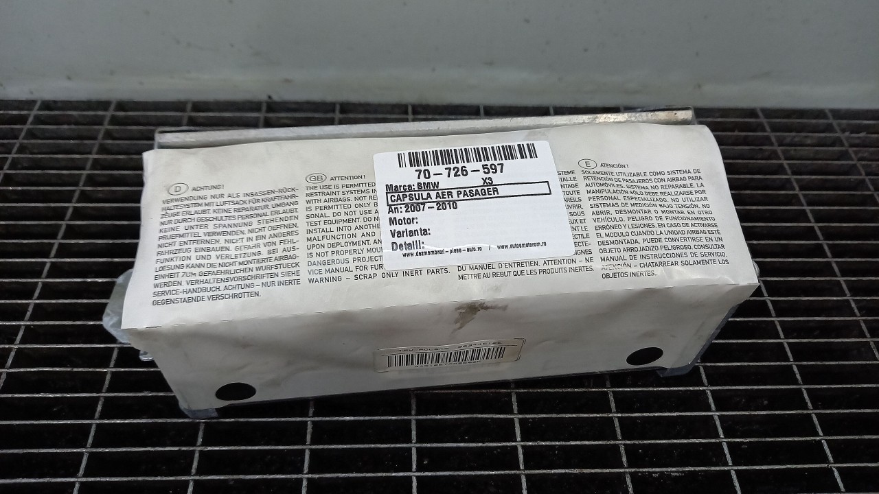 CAPSULA AER PASAGER BMW X3 X3 - - (2007 2010)