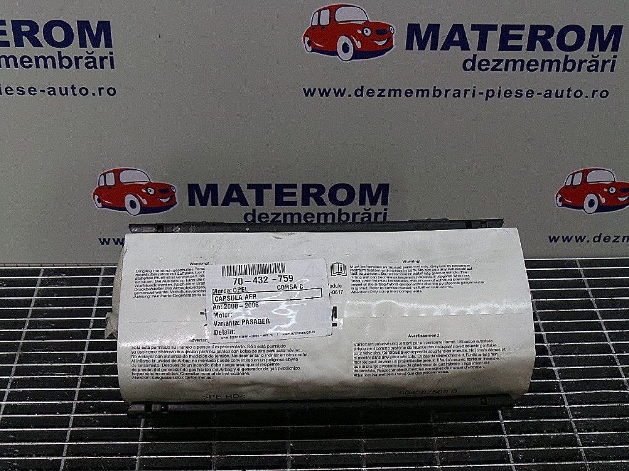 CAPSULA AER PASAGER OPEL CORSA C - - (2000 2006)