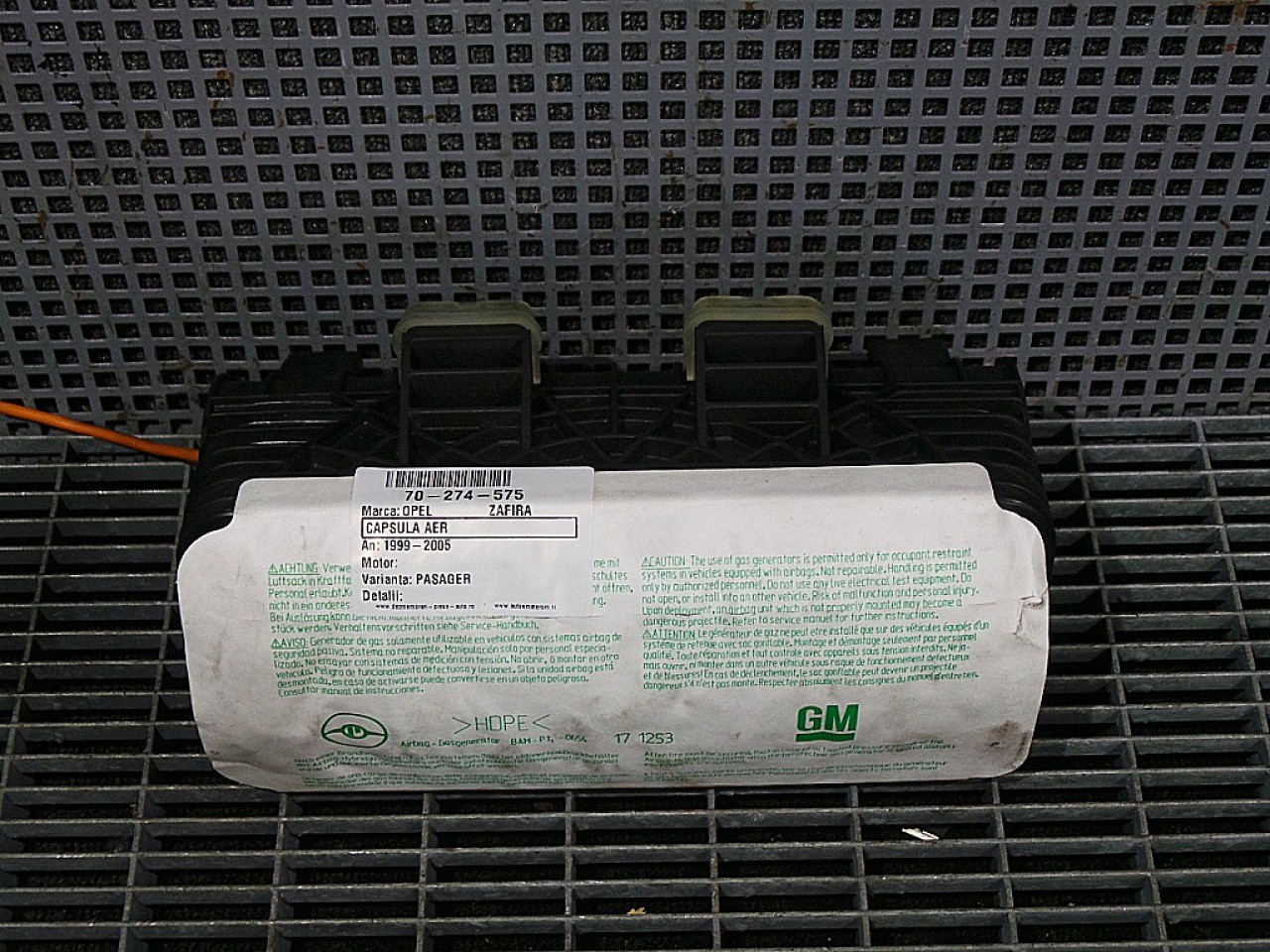 CAPSULA AER PASAGER OPEL ZAFIRA A ZAFIRA A - - (1999 2005)