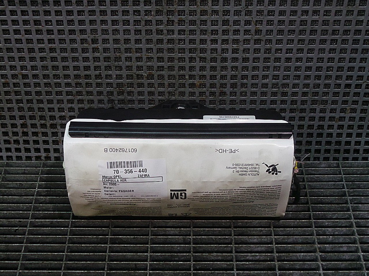 CAPSULA AER PASAGER OPEL ZAFIRA B - - (2005 2011)