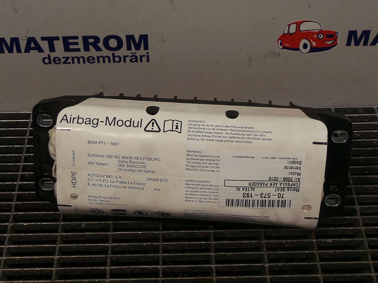 CAPSULA AER PASAGER SEAT ALTEA XL - - (2006 2010)
