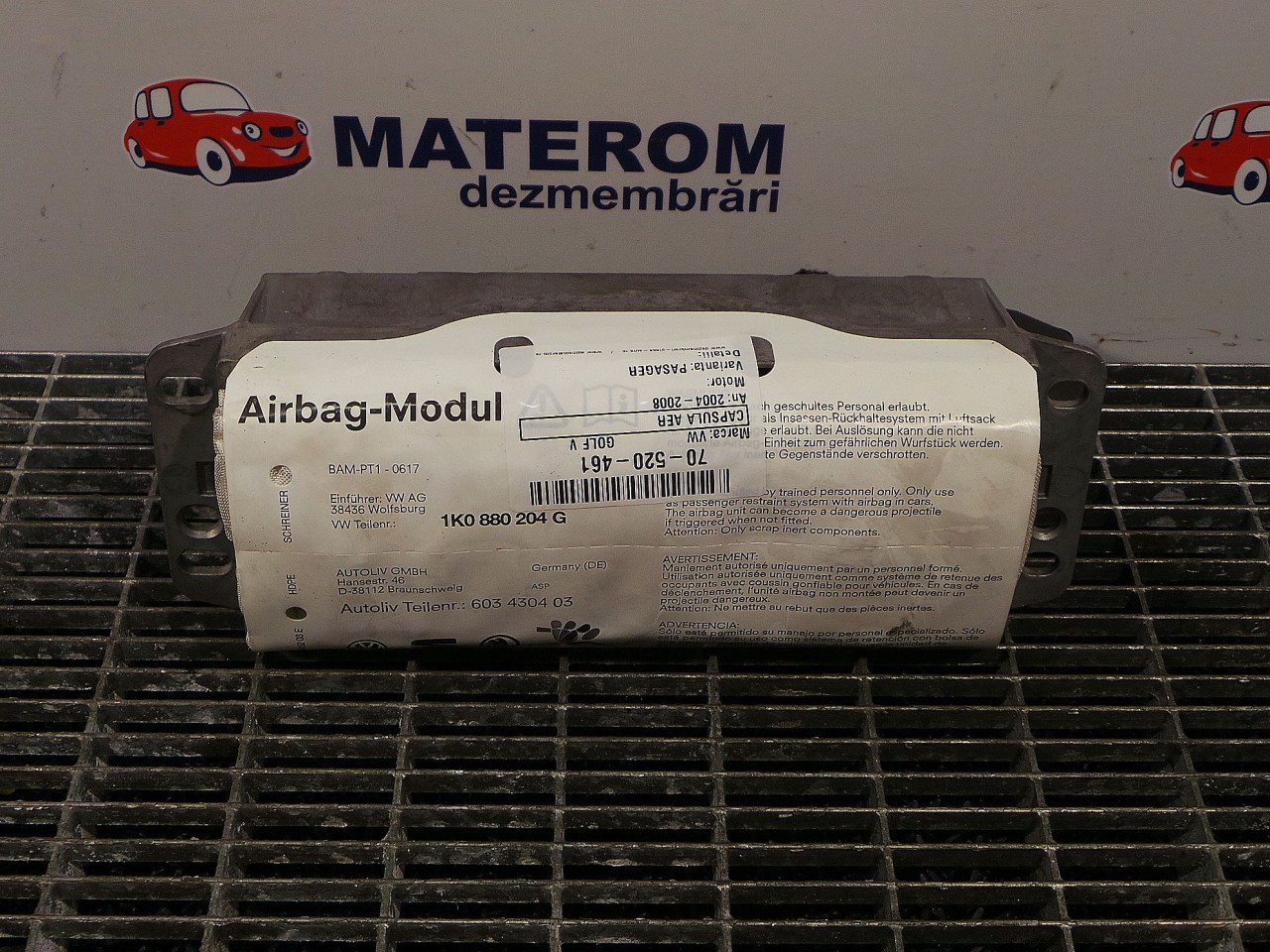 CAPSULA AER PASAGER VW GOLF V - - (2004 2008)