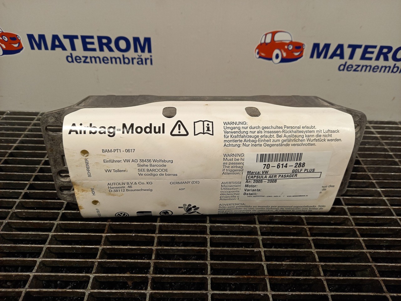 CAPSULA AER PASAGER VW GOLF V PLUS GOLF V PLUS - - (2005 2008)