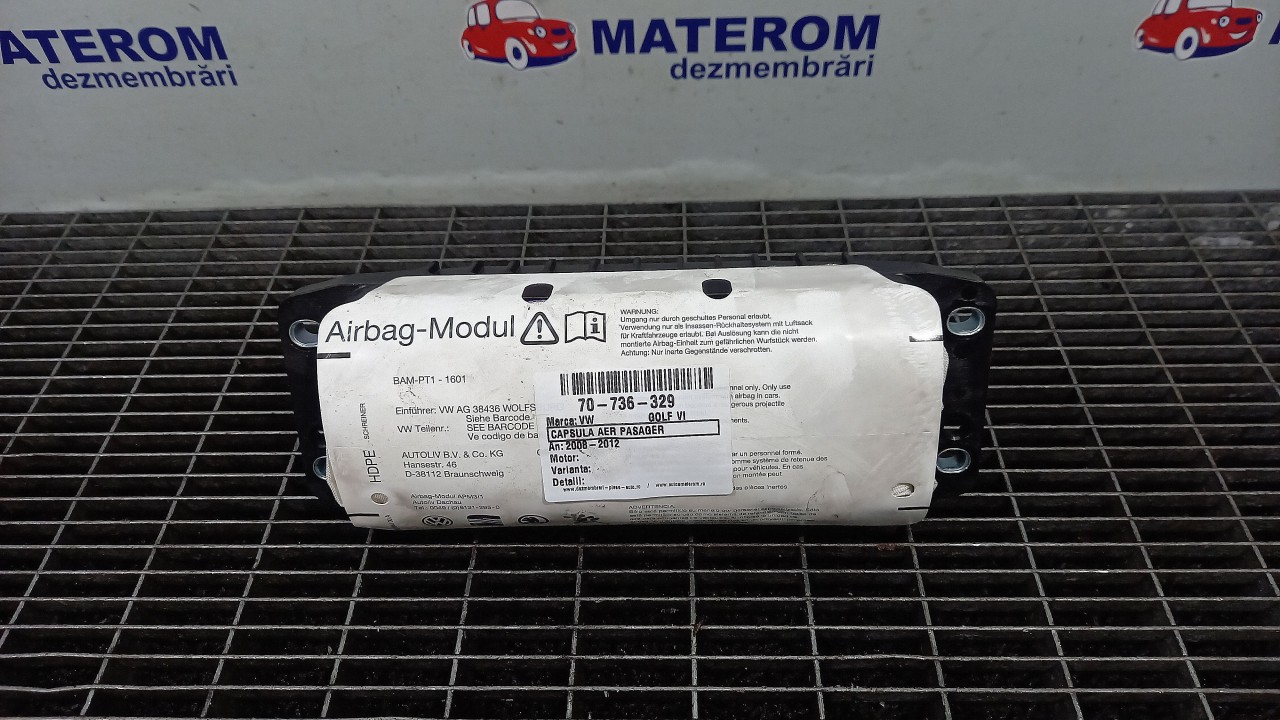 CAPSULA AER PASAGER VW GOLF VI - - (2008 2012)