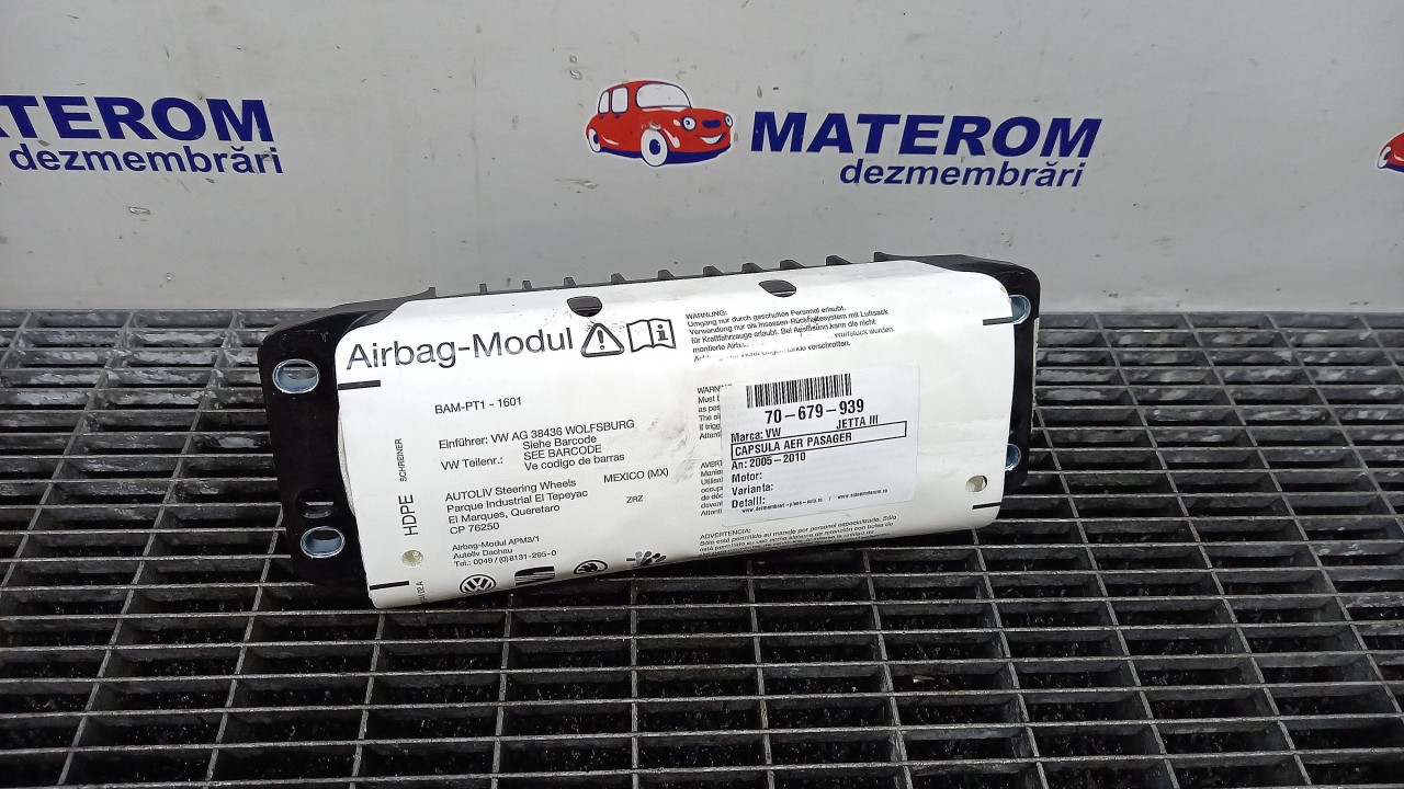 CAPSULA AER PASAGER VW JETTA III - - (2005 2010)