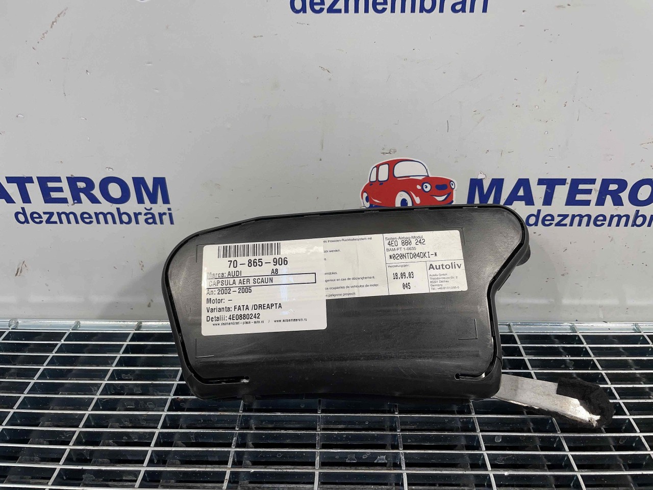 CAPSULA AER SCAUN AUDI A8 - - (2002 2005)