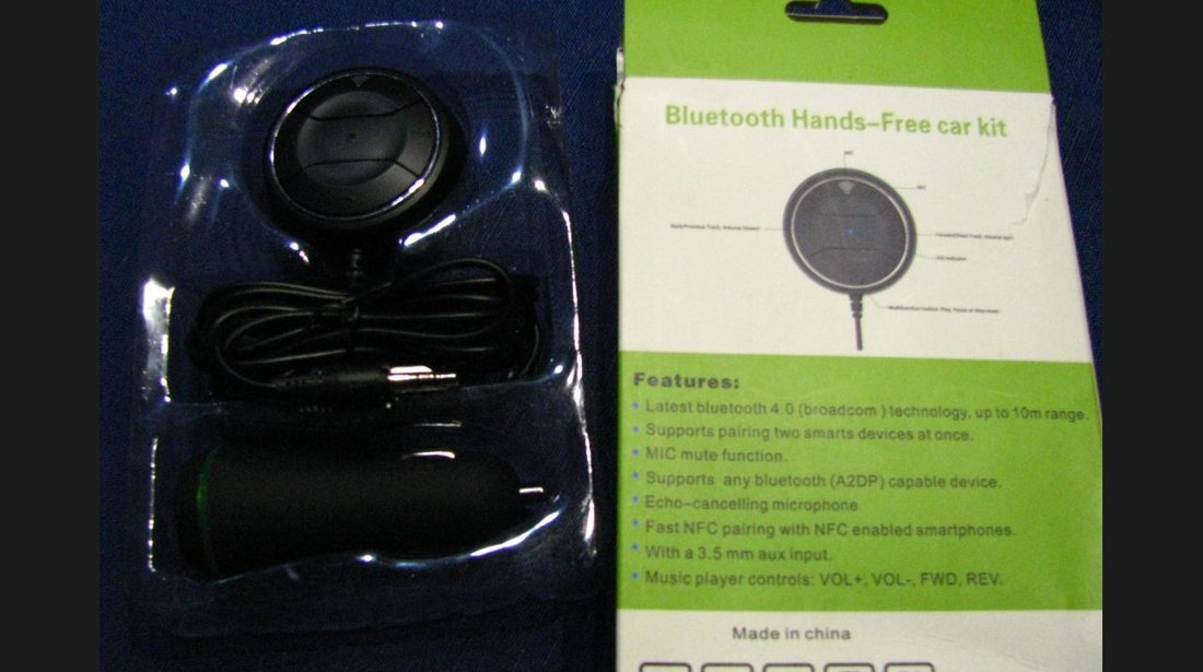 Car Kit JRBC01, Bluetooth, NFC, AUX pe boxele masinii