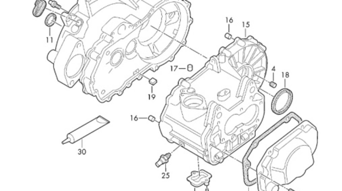 Carcasa ambreiaj cutie ​Skoda Fabia (6Y2) Hatchback 2006 1.4 TDI SKODA FABIA (6Y2) [ 1999 - 2008 ] OEM 02T301107C