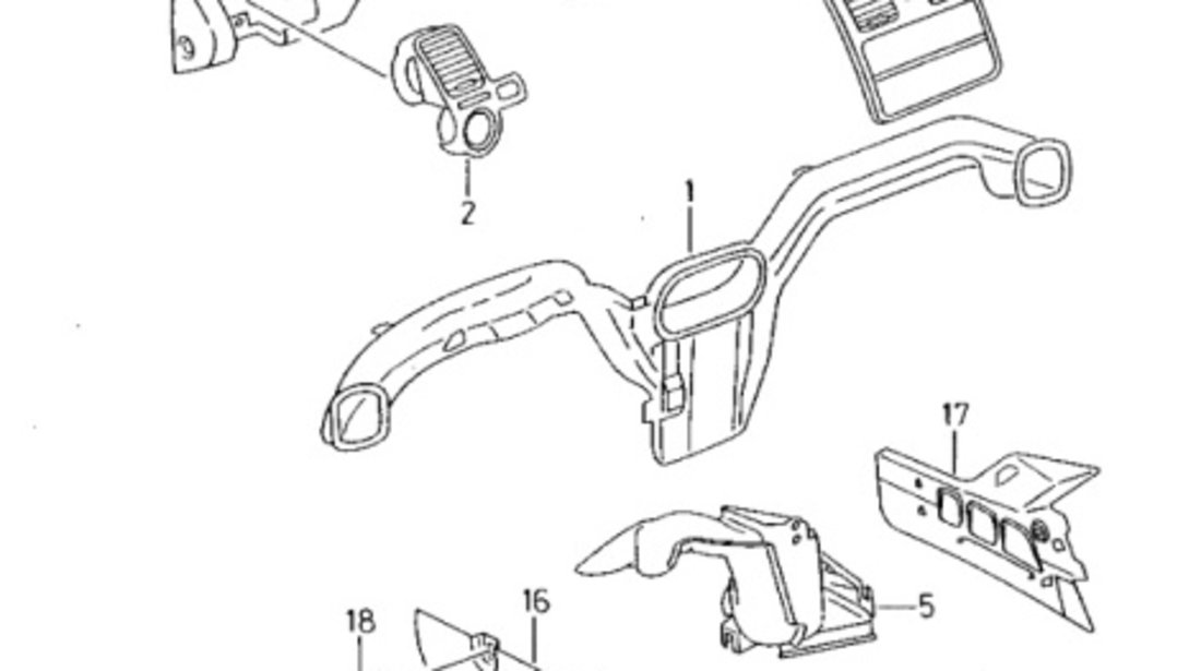 Carcasa ansamblu stergator Volkswagen Caddy (9K9) 2000 1.9 SDI OEM 6K1819414A