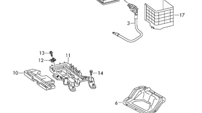 Carcasa baterie Volkswagen Golf 6 Hatchback 2010 gri OEM 3C0915336A