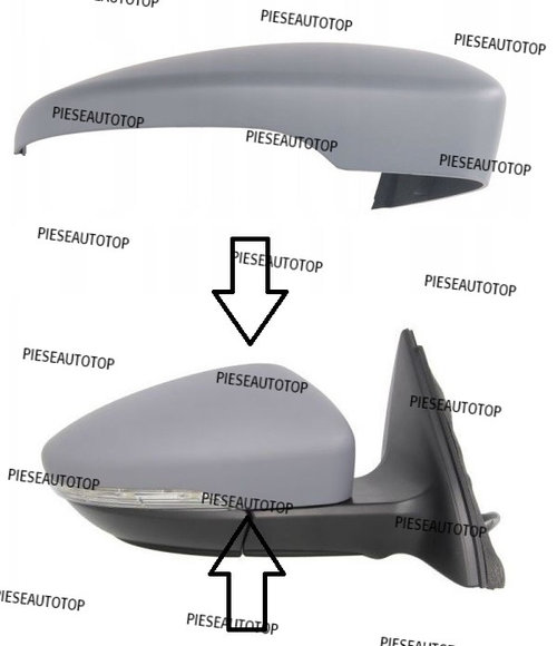 Carcasa capac dreapta Volkswagen Passat 2010-2014 NOUA 3C8857538GRU VW Passat B7
