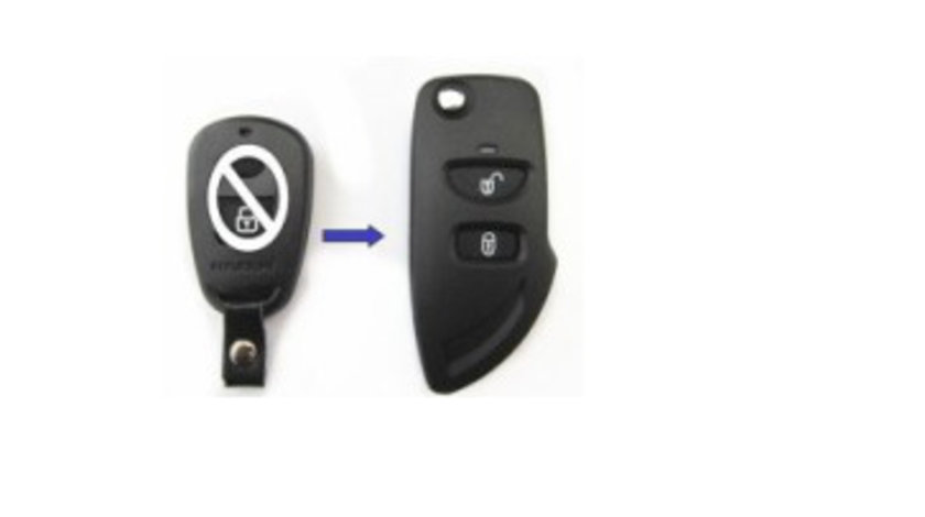 Carcasa cheie 2 butoane transformare cu suport baterie Hyundai Elantra, cod Crcs578 - CC282849