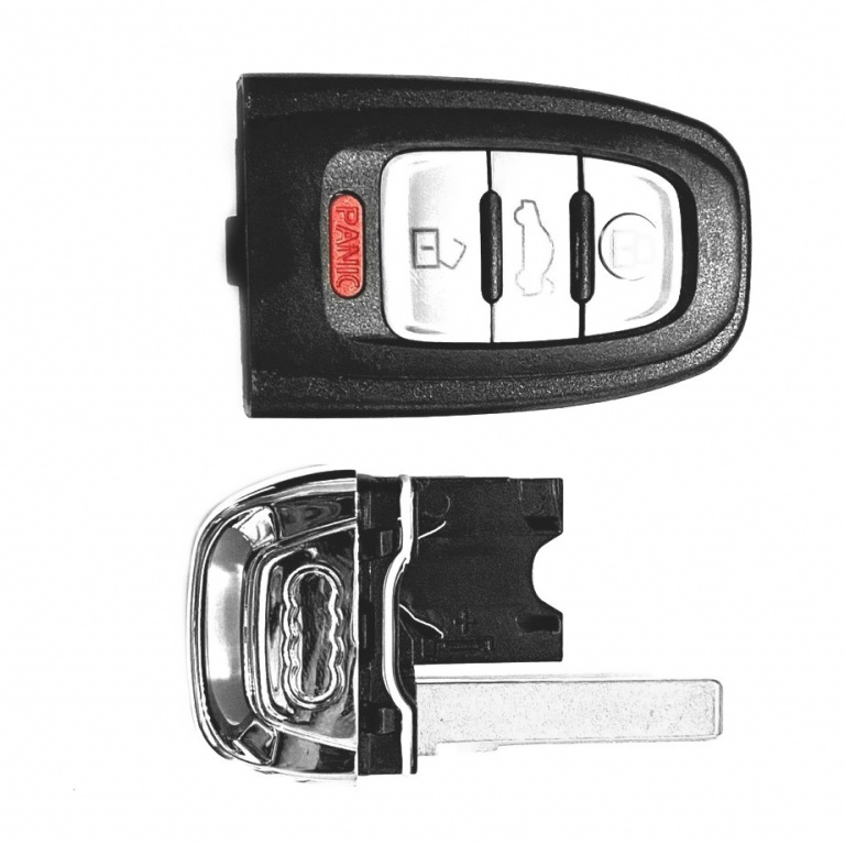 Carcasa Cheie Audi 3 + 1 Buton Panica Si Locas Pentru Baterie CA 035