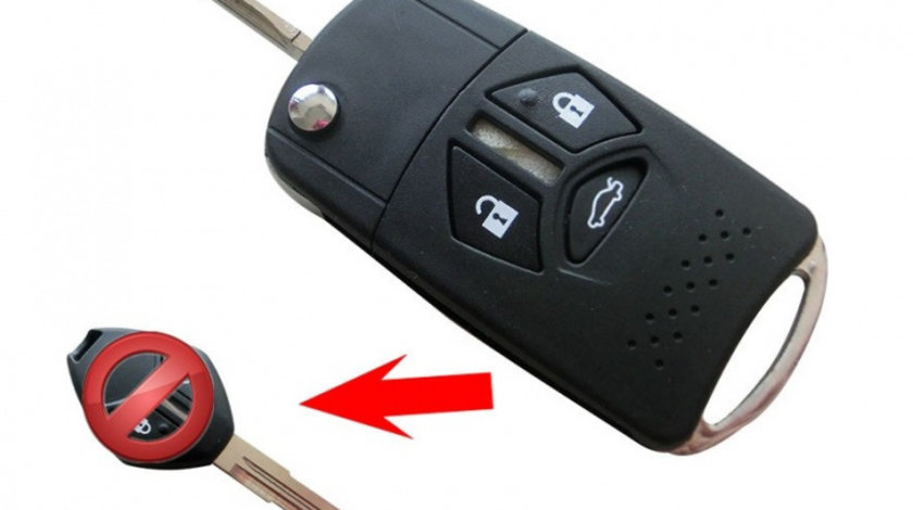 Carcasa cheie auto cu 3 butoane pentru transformare MI-134, compatibil Mitsubishi