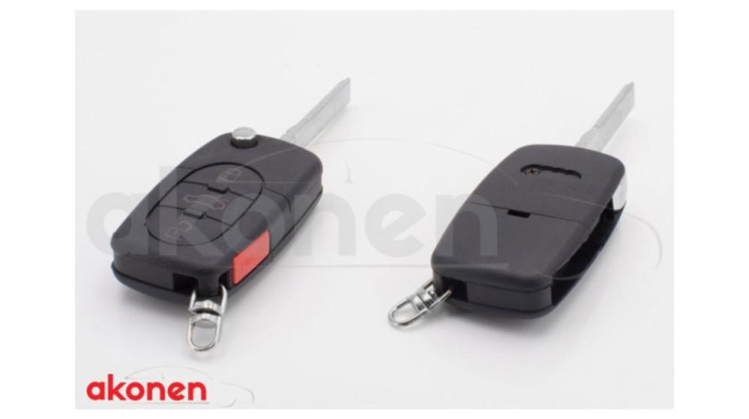 Carcasa cheie contact pentru audi a3 / a6 / a8, 3+1 butoane, cu cheie UNIVERSAL Universal #6 004AD009