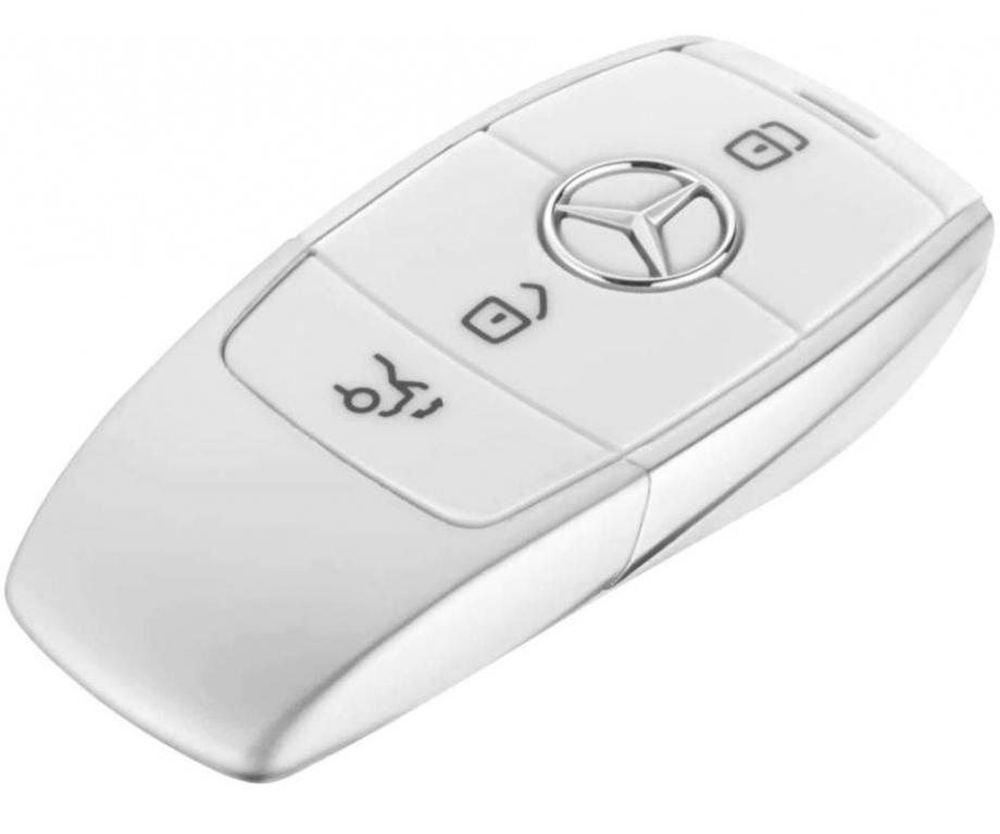 Carcasa Cheie Mercedes-Benz Smartkey 3 Butoane Alb, Cu Logo Maybach CME 091