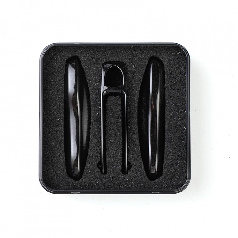 Carcasa Cheie Porsche 911 992 2018→ Model Nou Set 3 Buc Negru Piano 8053