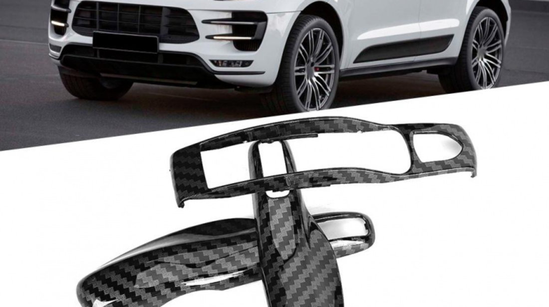 Carcasa Cheie Porsche Cayenne 2 92A 2011-2015 Set 3 Buc Carbon