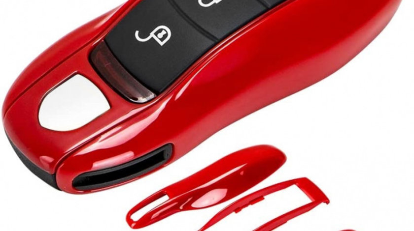 Carcasa Cheie Porsche Cayenne 2 92A 2011-2015 Set 3 Buc Rosu