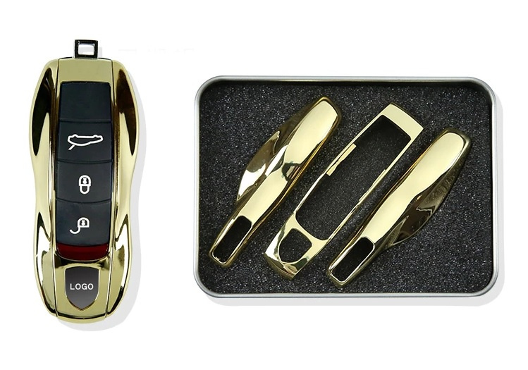 Carcasa Cheie Porsche Cayman 981 2013-2015 Set 3 Buc Gold 24K