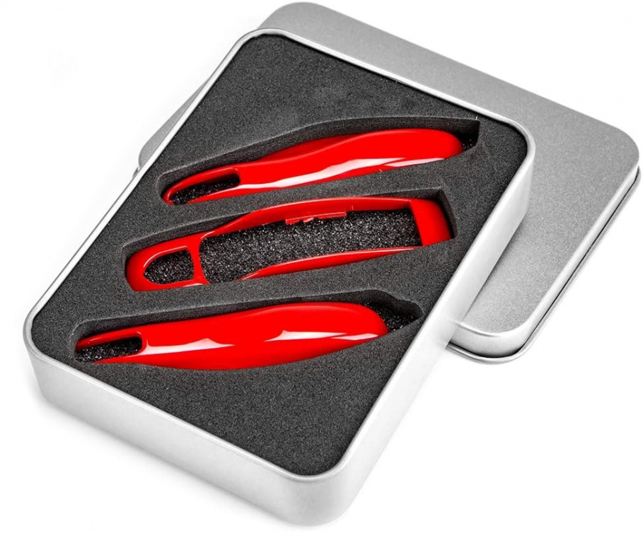 Carcasa Cheie Porsche Cayman 981 2013-2015 Set 3 Buc Rosu