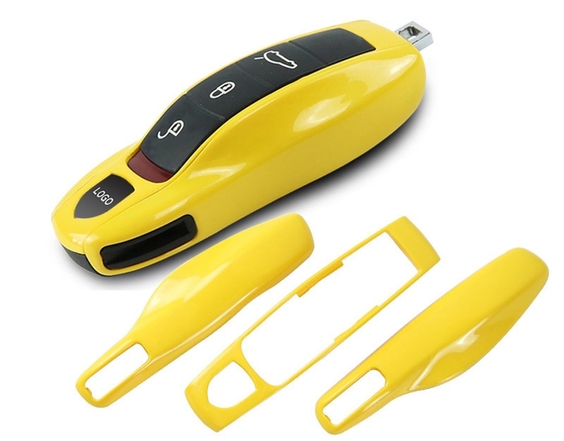 Carcasa Cheie Porsche Cayman 981 2013-2015 Set 3 Buc Galben