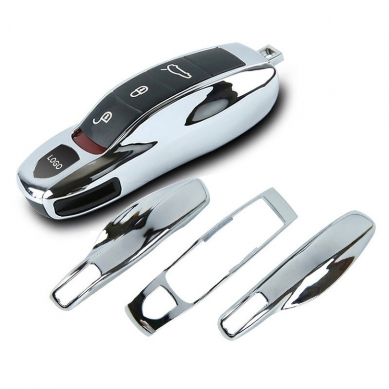 Carcasa Cheie Porsche Macan 95B 2015→ Set 3 Buc Crom