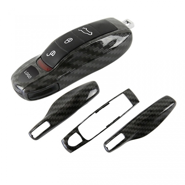 Carcasa Cheie Porsche Macan 95B 2015→ Set 3 Buc Carbon