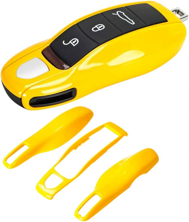 Carcasa Cheie Porsche Macan 95B 2015→ Set 3 Buc Galben